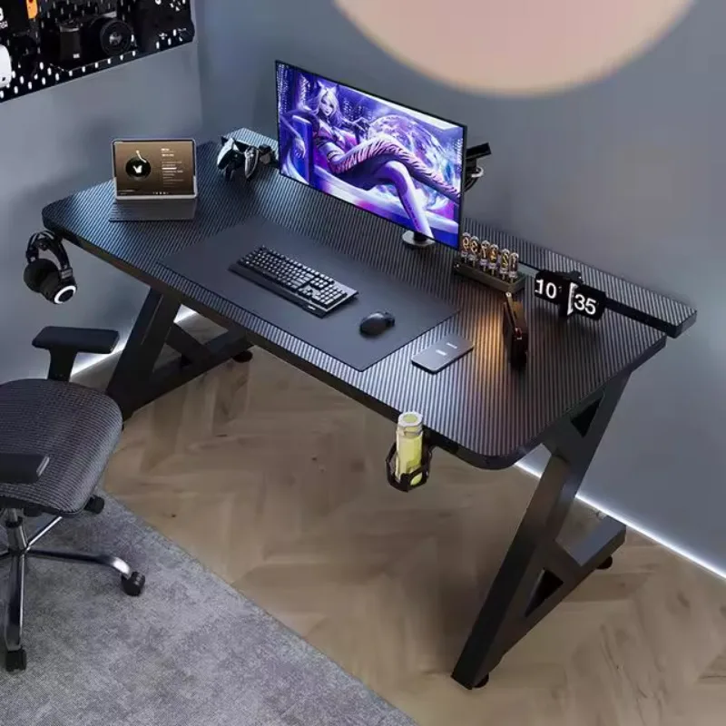 Desk Setup Notebook - Q Минималистичный черный дизайн компьютерных столов