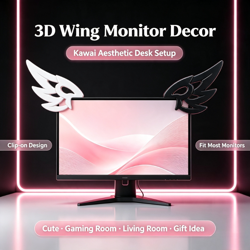 Desk Setup Gifts - Милый 3D-декор в виде крыльев для