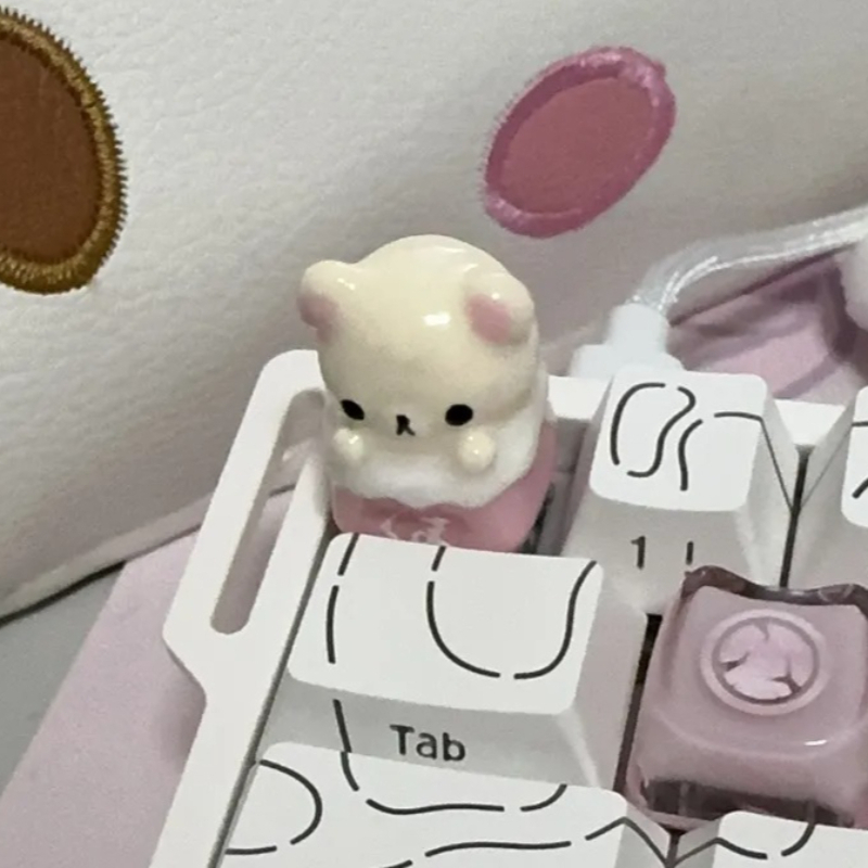 Desk Setup Gifts - Кавайные кейкапы Rilakkuma: Механические клавиши с