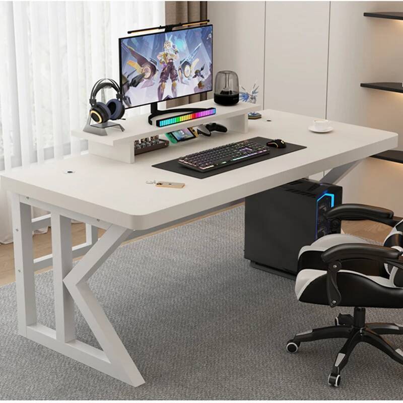 Desk Setup Monitor And Laptop - Игровой стол в форме L, гибкий