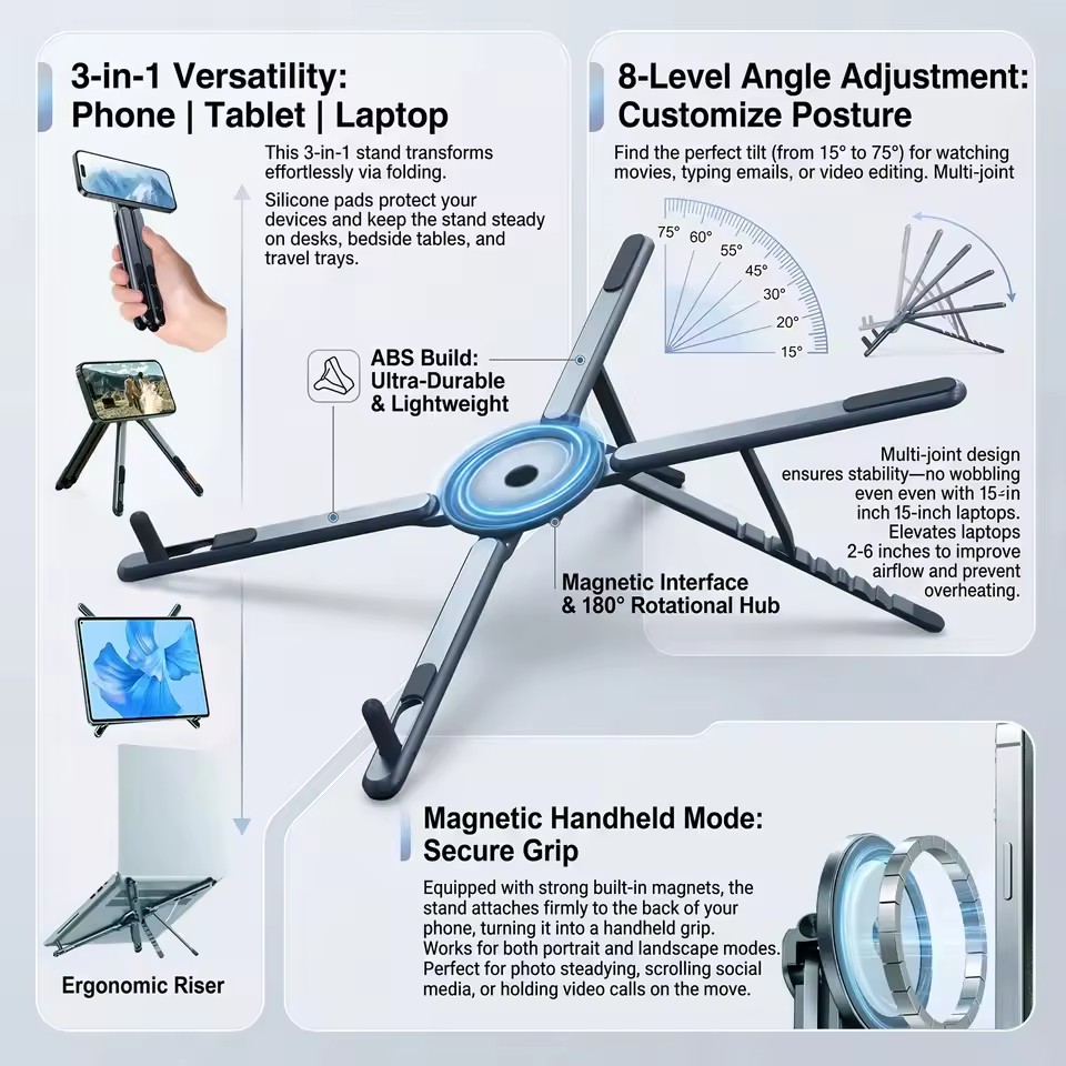 Desk Setup Equipment - Портативный магнитный держатель для телефона и