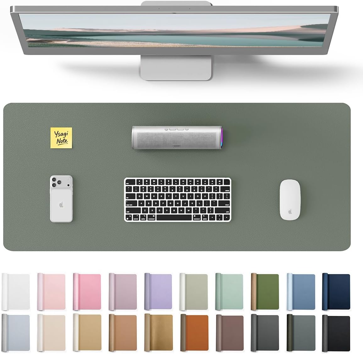 Desk Pad Leather Large - Кожаный защитный коврик для стола, большой