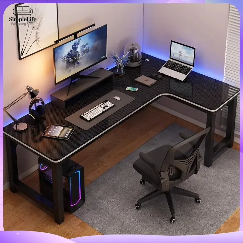 Desk Setup Monitor And Laptop - Угловой игровой компьютерный стол для ПК