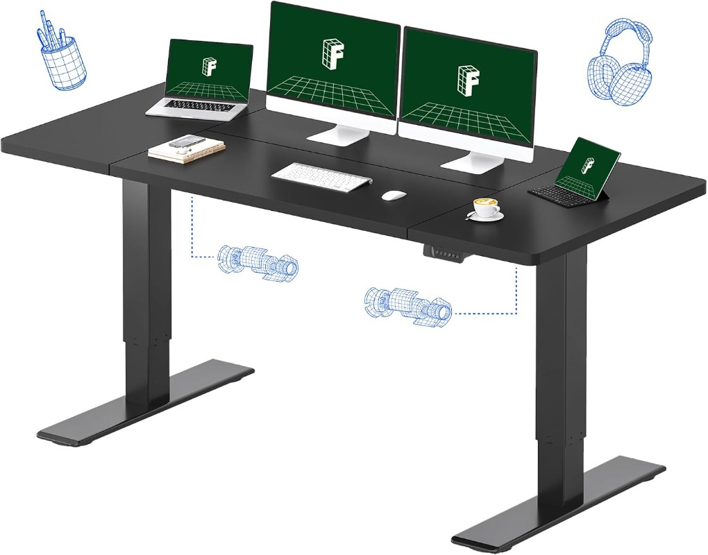 Desk Setup Workspace - Электрический стол FLEXISPOT с регулируемой высотой,