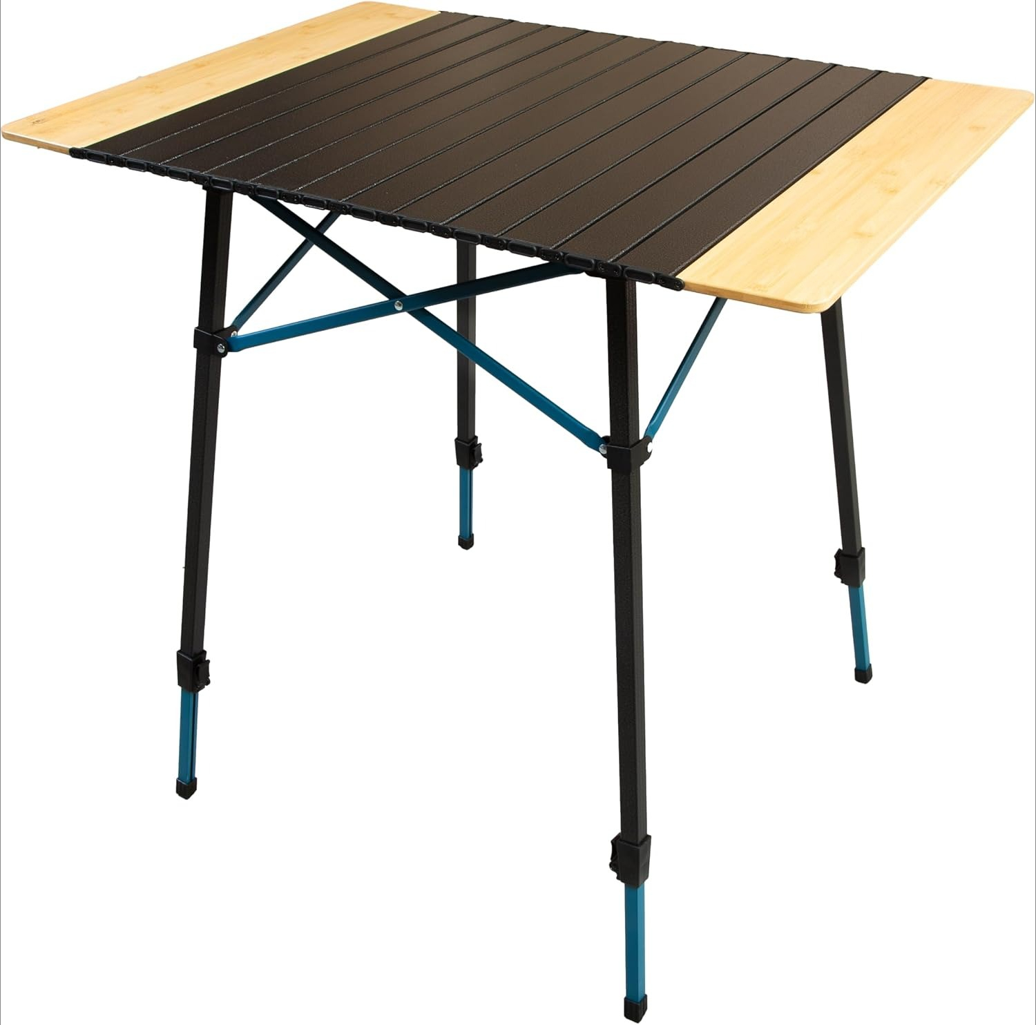 Desk Setup Brown - Портативный складной походный стол с бамбуковой