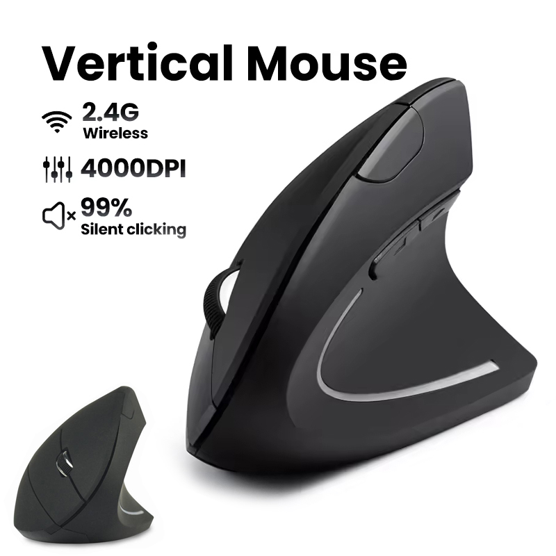 Desk Setup For Work - Эргономичная беспроводная мышь 1600 DPI с