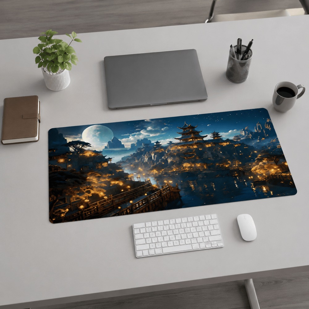 Desk Setup For Work - Оригинальный удлиненный коврик для стола с