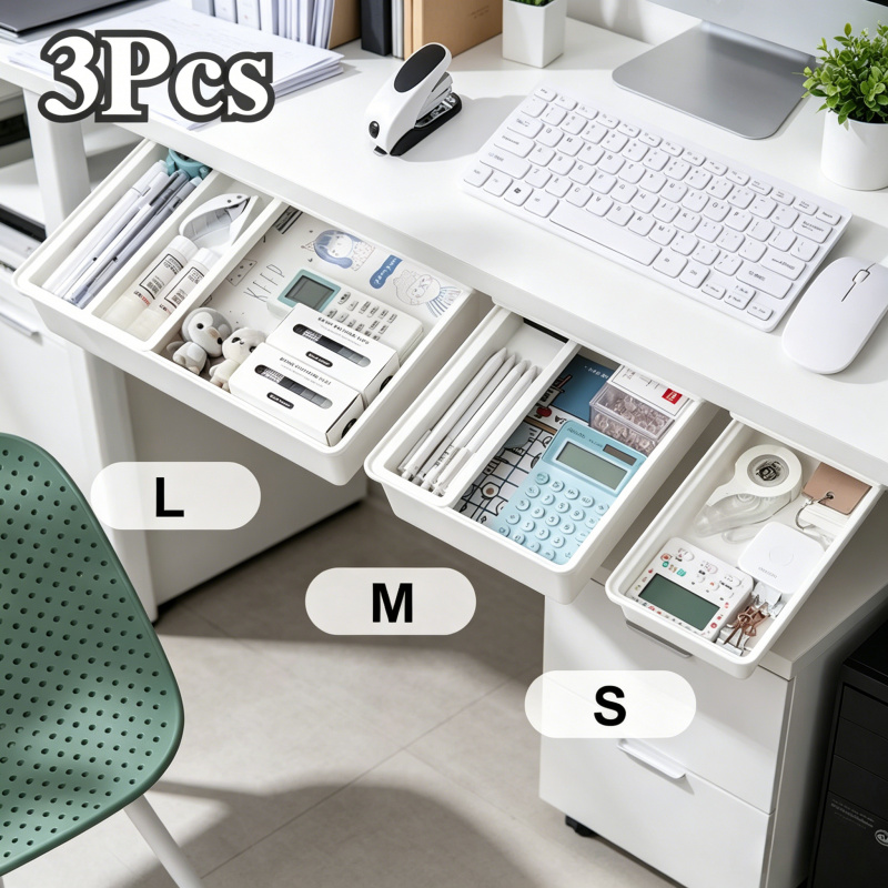 Desk Setup Organizer - Скрытый ящик для хранения, настольный органайзер,