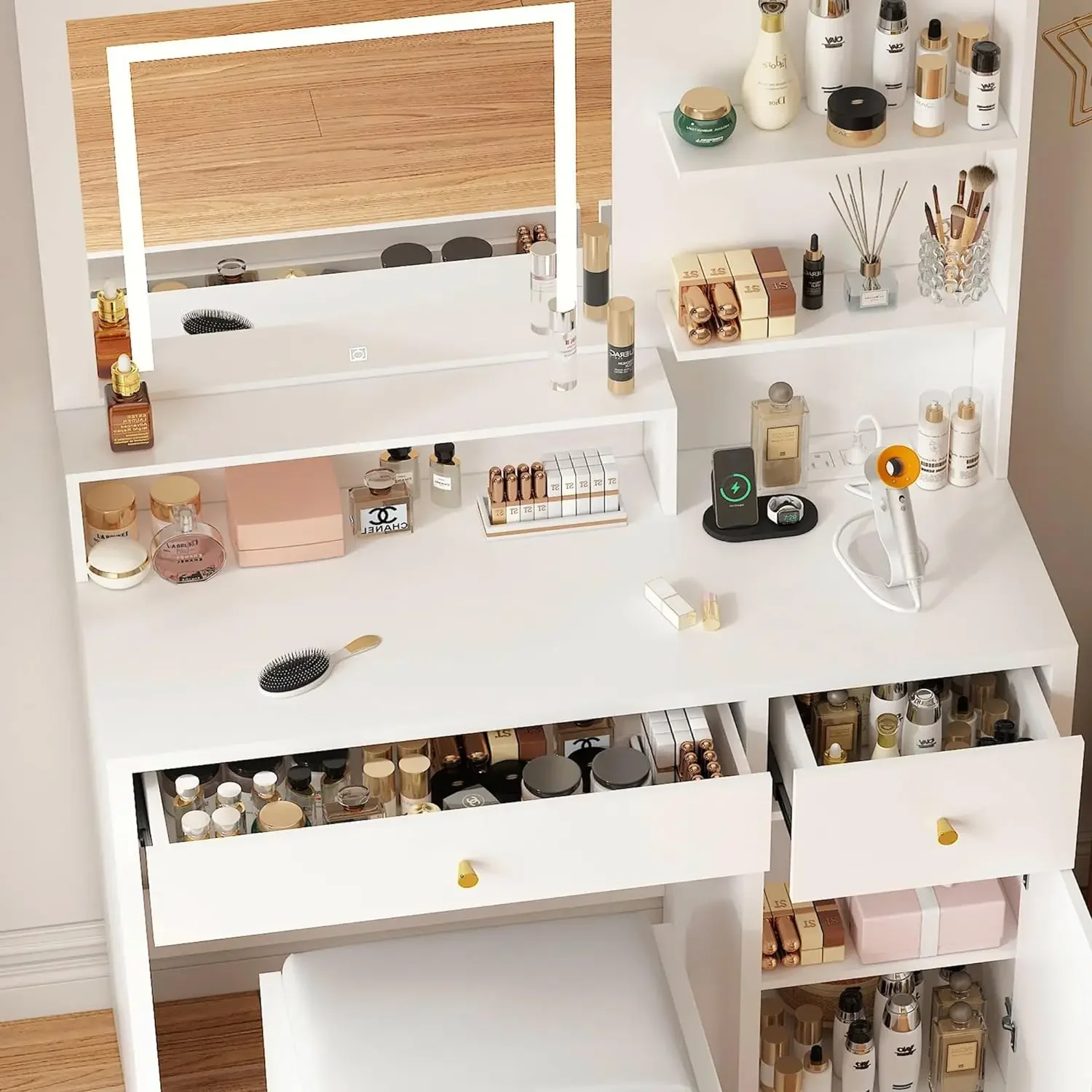 Desk Vanity Setup - Для 37-дюймового стола с зеркалом и