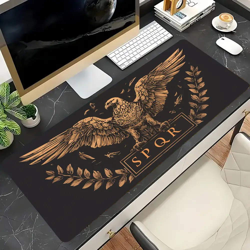 Desk Setup Brown - Коричнево-черный коврик для стола, аксессуары для
