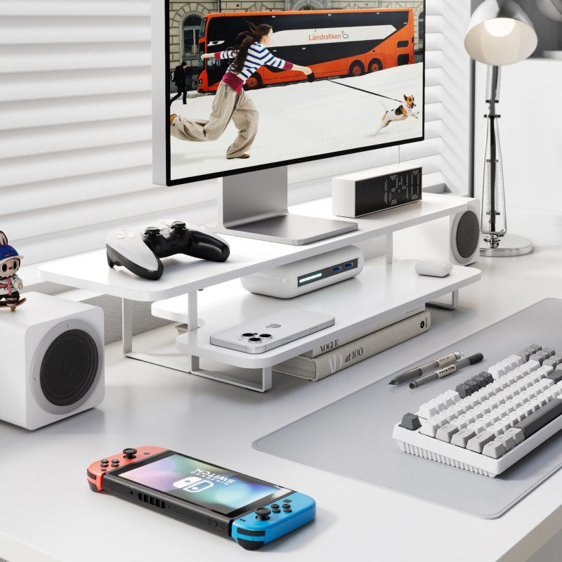 Подставка для монитора из масс – обзор и цена Desk Setup Monitor And Laptop