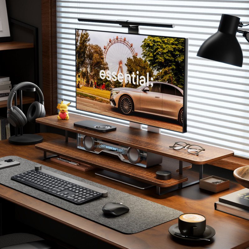Подставка для монитора из масс – обзор и цена Desk Setup Monitor And Laptop
