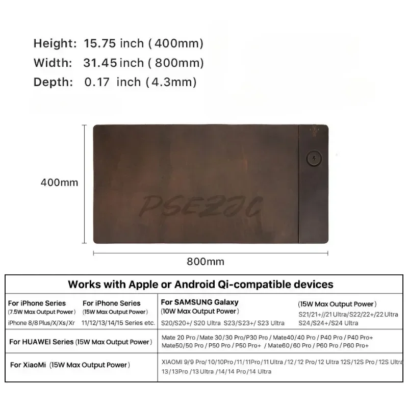 Винтажный коврик для мыши из в – обзор и цена Desk Pad Leather Large