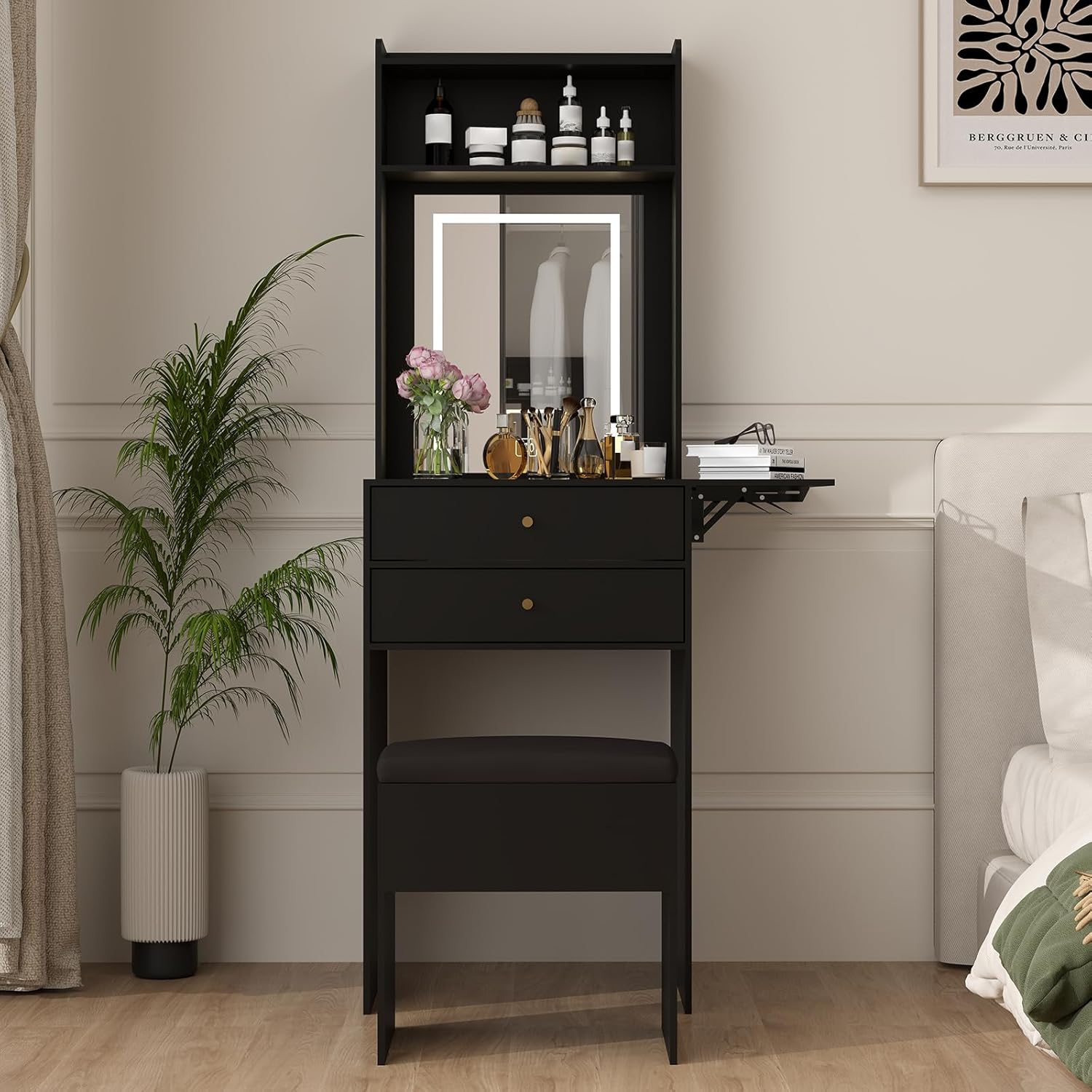 Миниатюрный черный туалетный с – обзор и цена Desk Vanity Setup