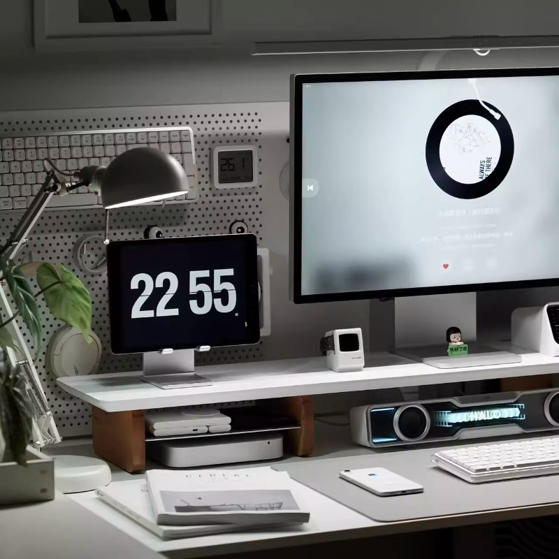 Современная подставка для мони – обзор и цена Desk Setup Monitor And Laptop
