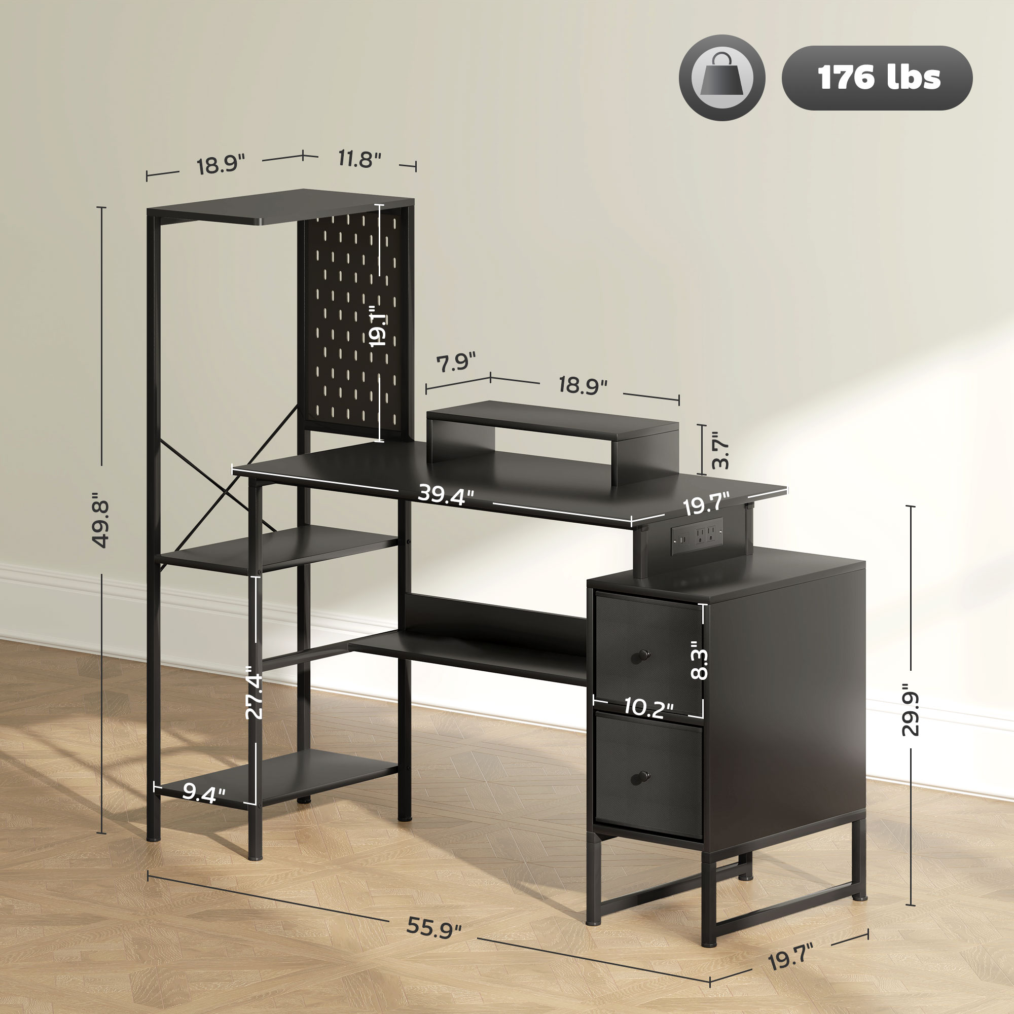 Игровой стол Homcom 56 дюймов  – обзор и цена Desk Setup Pc