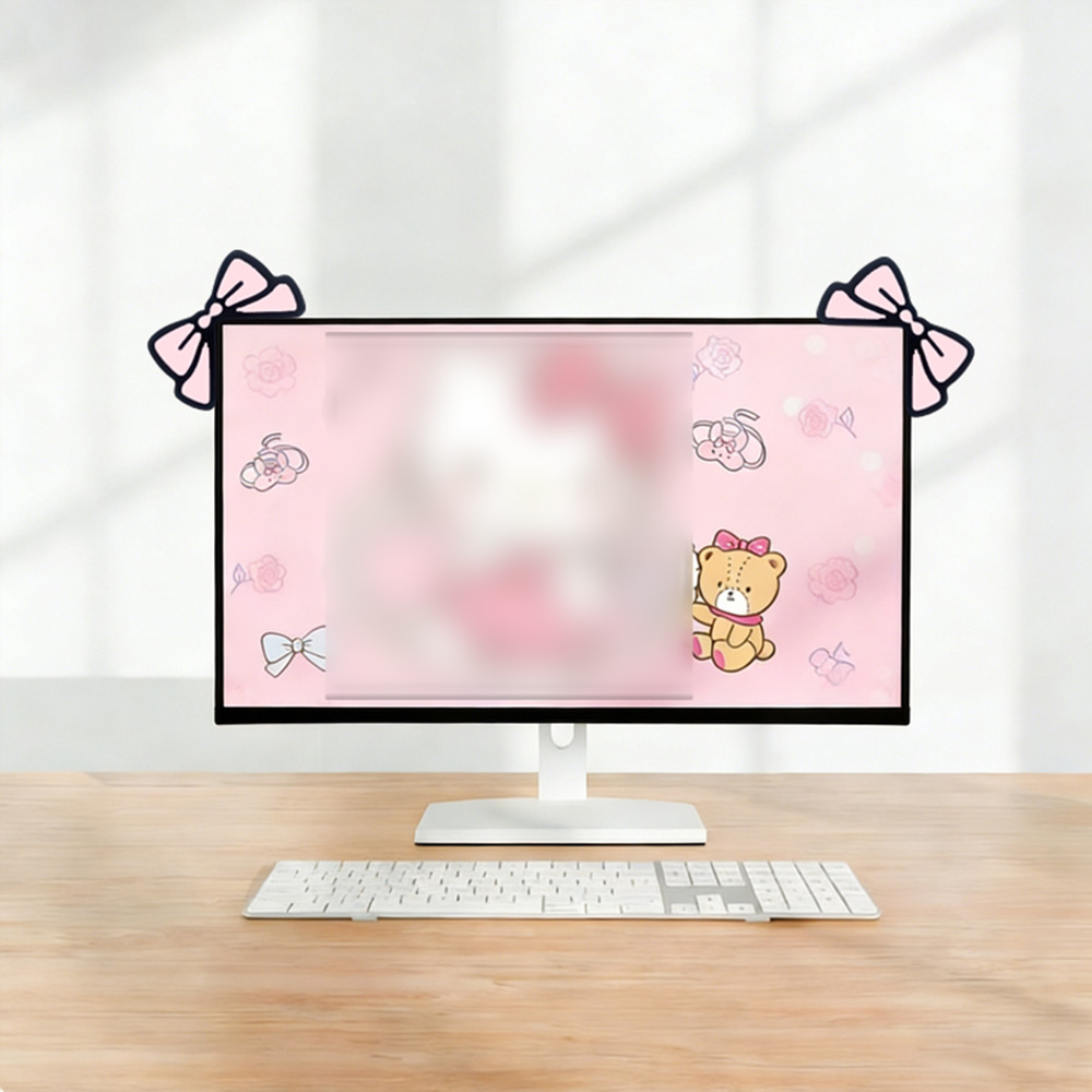 Милый розовый бант-украшение д – обзор и цена Desk Setup Monitor And Laptop