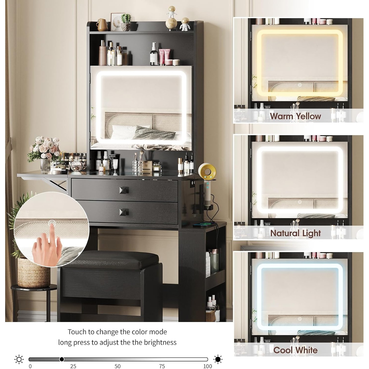Маленький туалетный столик с о – обзор и цена Desk Vanity Setup
