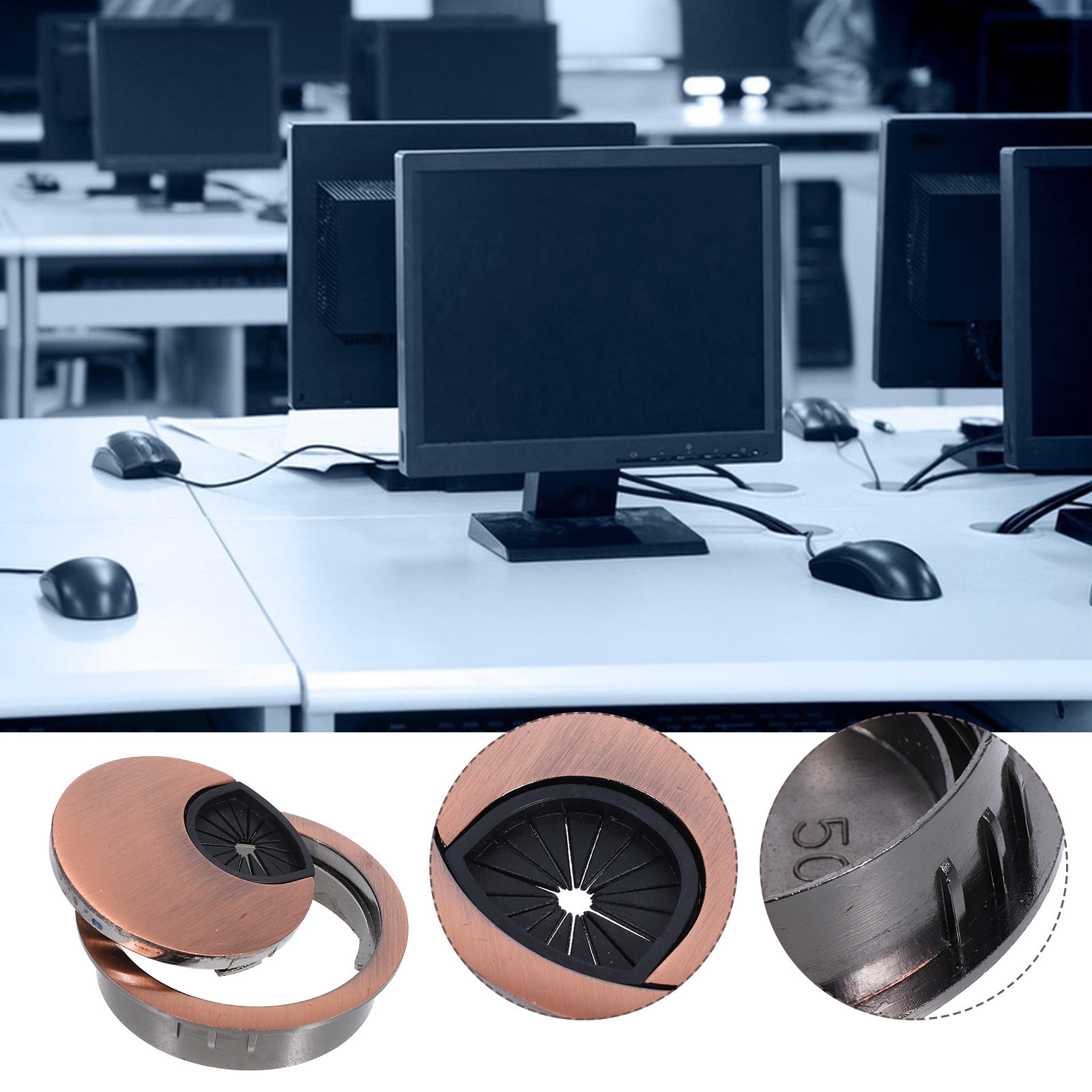 Круглая заглушка для кабельног – обзор и цена Desk Setup Workspace