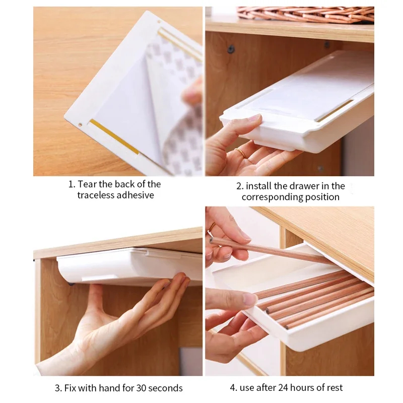 Скрытый ящик для хранения, нас – обзор и цена Desk Setup Organizer