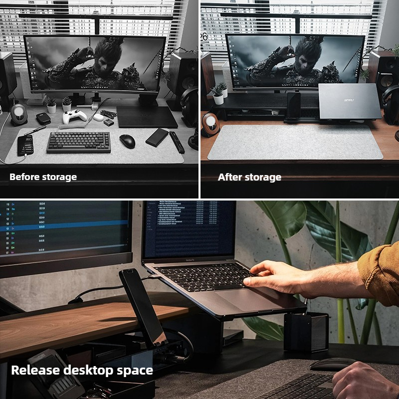 Модульная подставка для монито – обзор и цена Desk Setup Monitor And Laptop