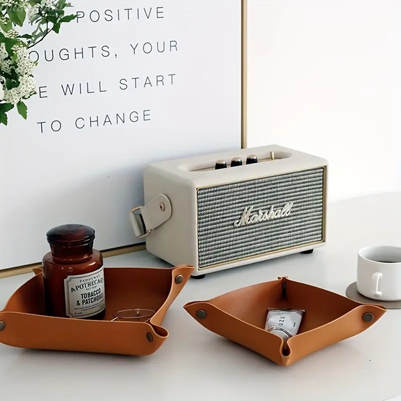 1 шт. 25x25 см Кожаный складно – обзор и цена Desk Setup Organizer