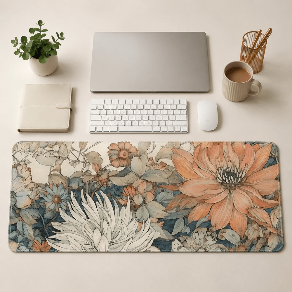 Ретро-салфетка для стола с цве – обзор и цена Desk Setup For Work