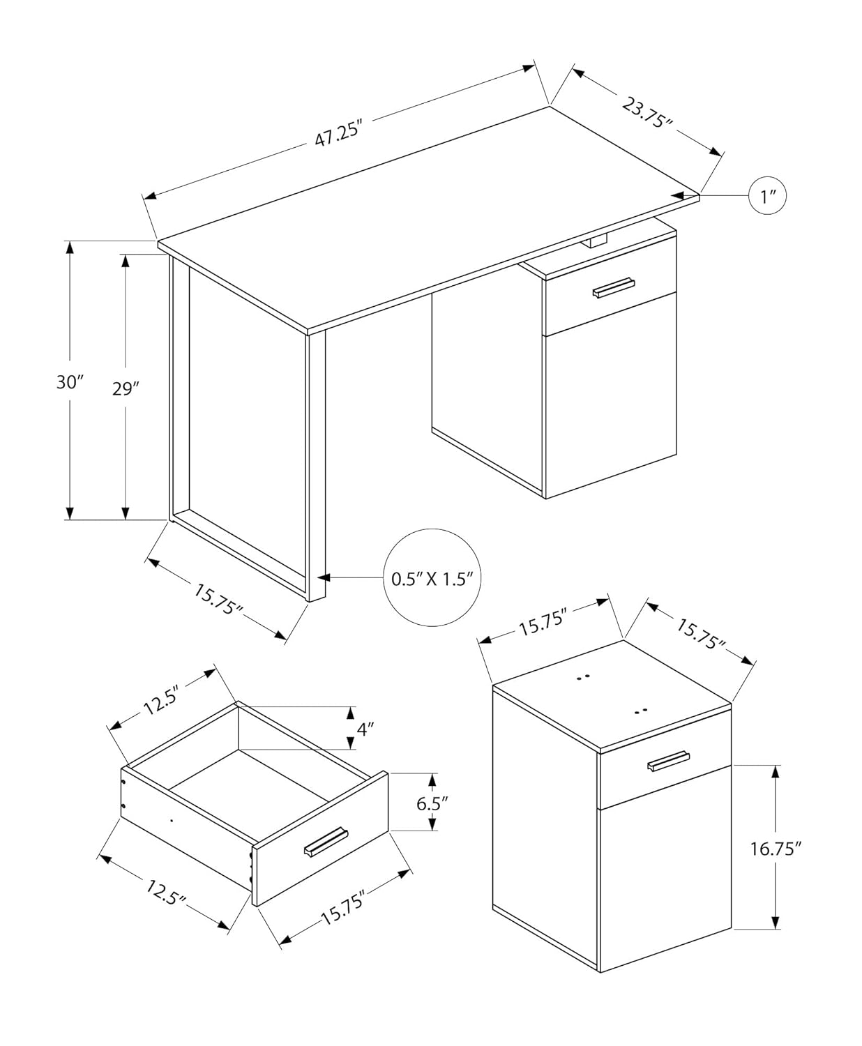 Компьютерный стол 48 дюймов, к – обзор и цена Desk Setup Brown