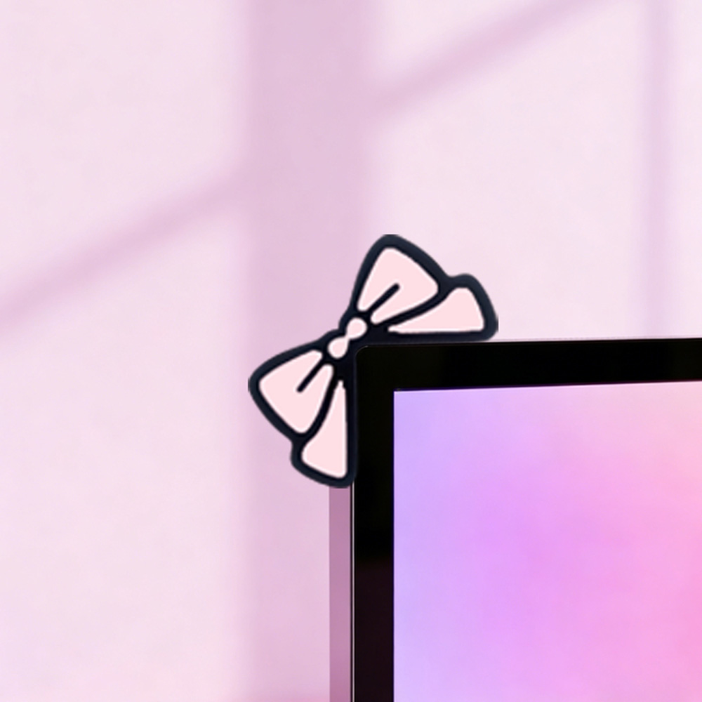 Милый розовый бант-украшение д – обзор и цена Desk Setup Monitor And Laptop