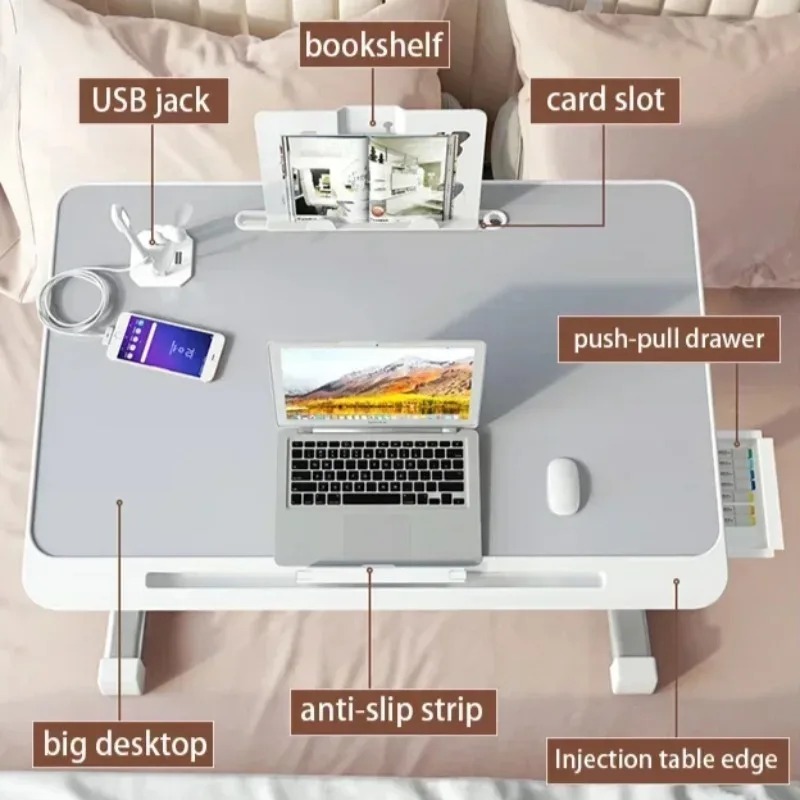 Laptop Bed Tray Table Adjustab – обзор и цена Desk Setup Notebook