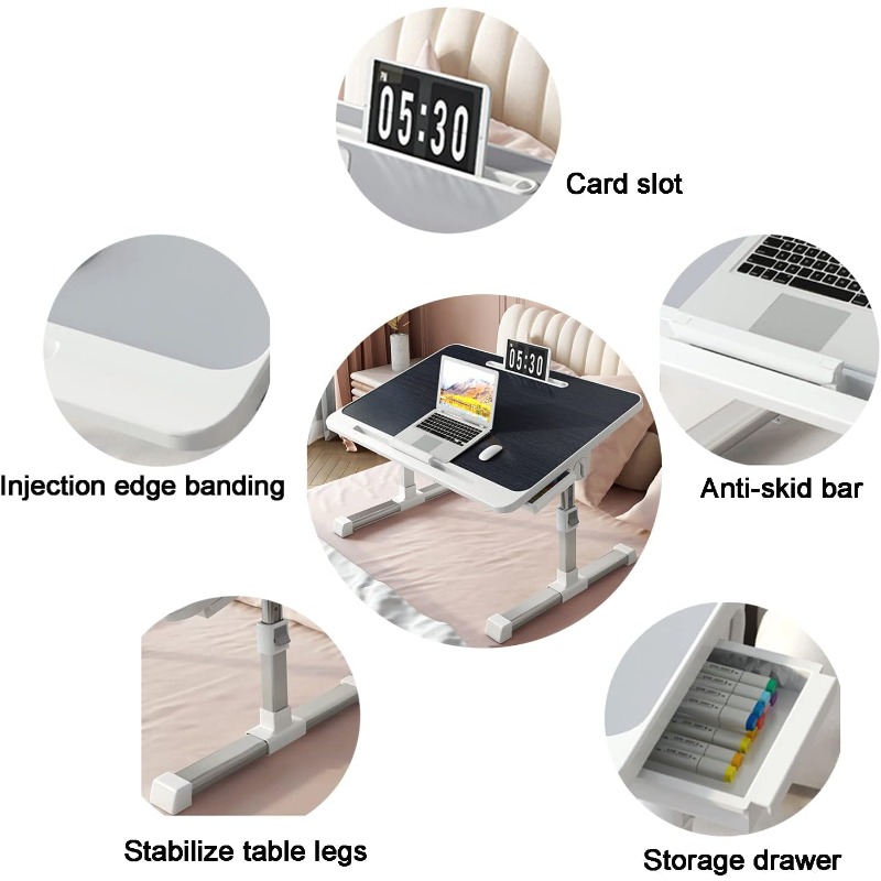 Laptop Bed Tray Table Adjustab – обзор и цена Desk Setup Notebook