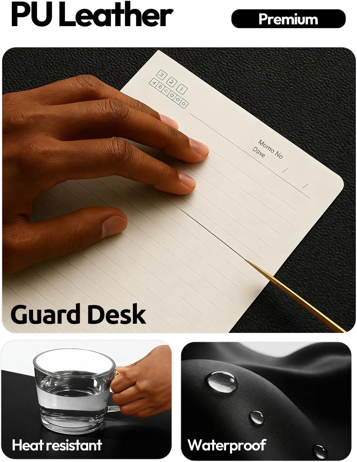 Большой кожаный коврик для сто – обзор и цена Desk Pad Leather Large