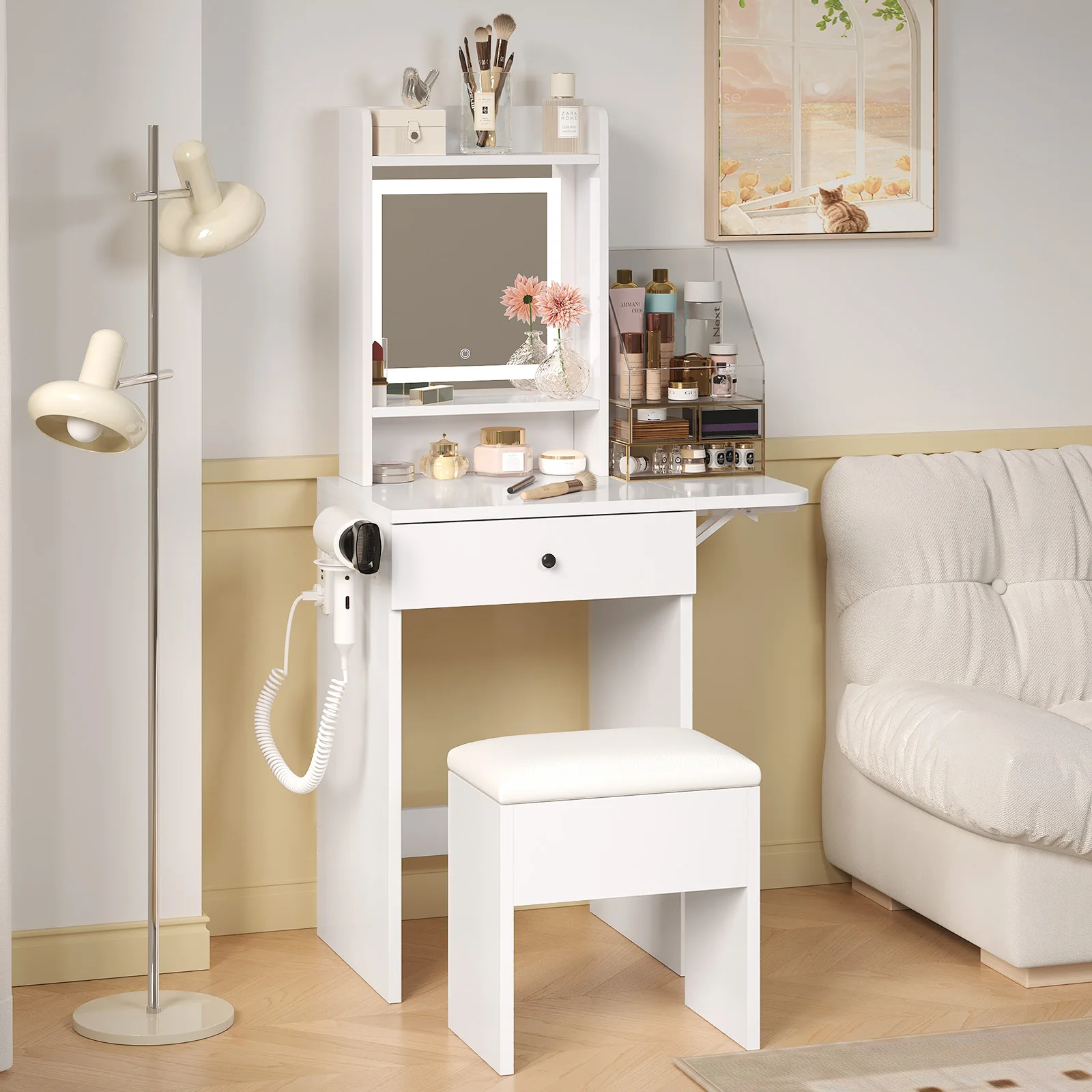 # Стол для макияжа с ящиками С – обзор и цена Desk Vanity Setup
