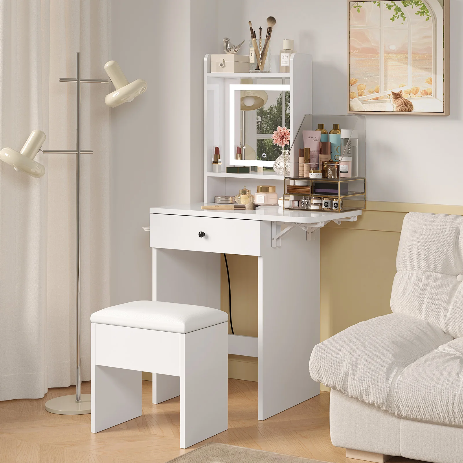 # Стол для макияжа с ящиками С – обзор и цена Desk Vanity Setup