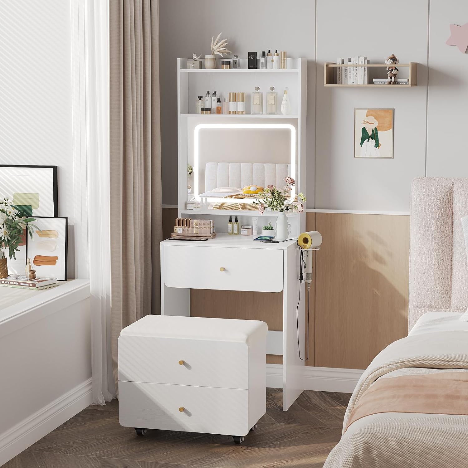 Туалетный столик с зеркалом и  – обзор и цена Desk Vanity Setup